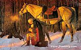 Valley Canvas Paintings - Prayer At Valley Forge